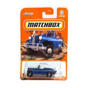 MATCHBOX #10/100 1948 Willys Jeepster 4x4 Blue Diecast SUV, New in Box